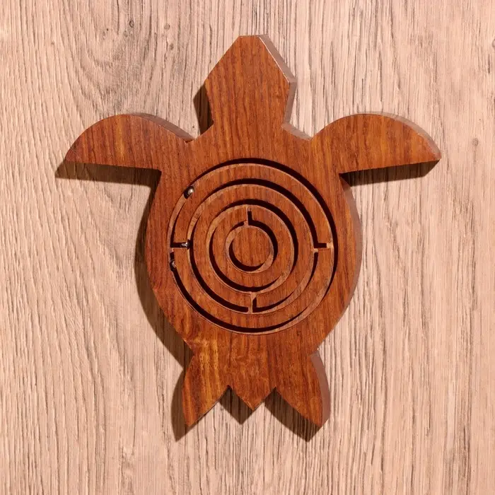 Головоломка - лабиринт &laquo;Черепашка&raquo;, 15&times;15 см, дерево шишам