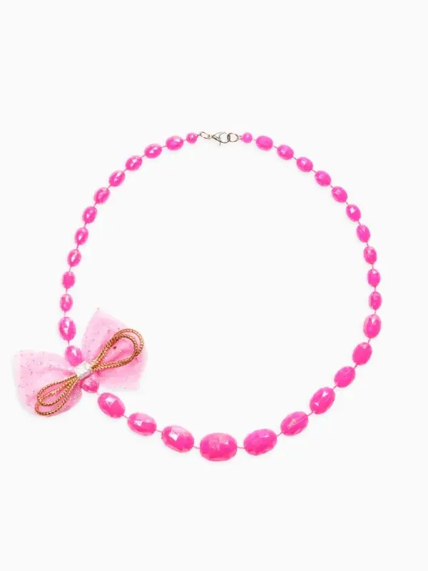 Бусы детские Выбражулька «Бант», граненые бусины, 40 см, цвет розовый Бусы детские Выбражулька «Бант», граненые бусины, 40 см, цвет розовый