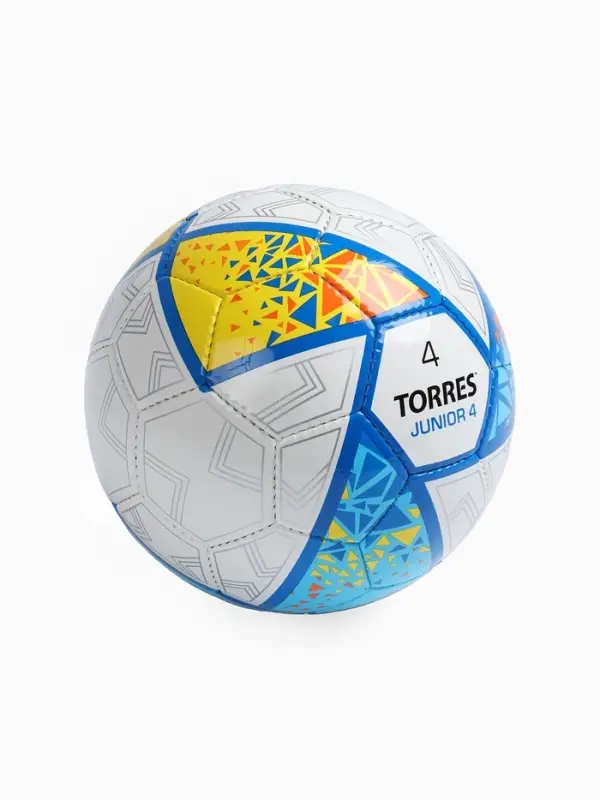 Футбольный мяч TORRES Junior-4, F323804, ручная сшивка, 32 панели, р. 4, PU