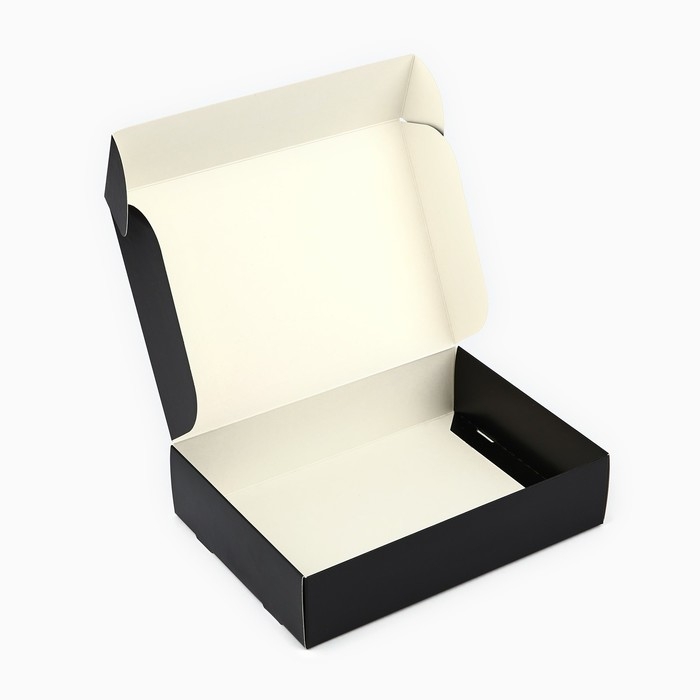 Коробка подарочная складная, упаковка, «Чёрная», 21 х 15 х 5 см