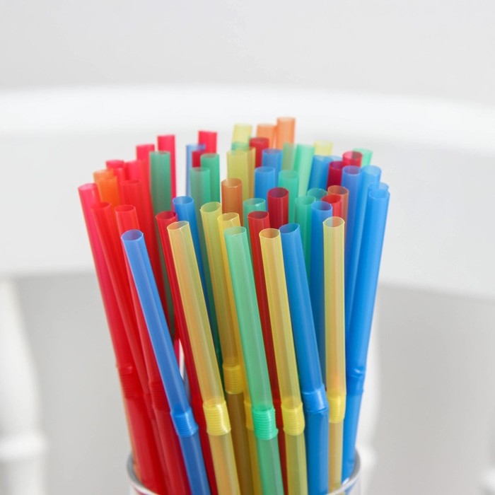 Трубочки одноразовые для напитков Доляна, 21 см, d=5 мм, 100 шт, с гофрой, цвет микс Трубочки одноразовые для напитков Доляна, 21 см, d=5 мм, 100 шт, с гофрой, цвет микс