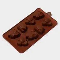 Форма для шоколада Доляна &laquo;Насекомые&raquo;, силикон, 22&times;11.5&times;2 см, 8 ячеек, коричневая