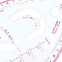 Лекало портновское метрическое &laquo;Капля&raquo;, с проймой, 20.5&times;13.3 см, s=0.5 мм, прозрачное