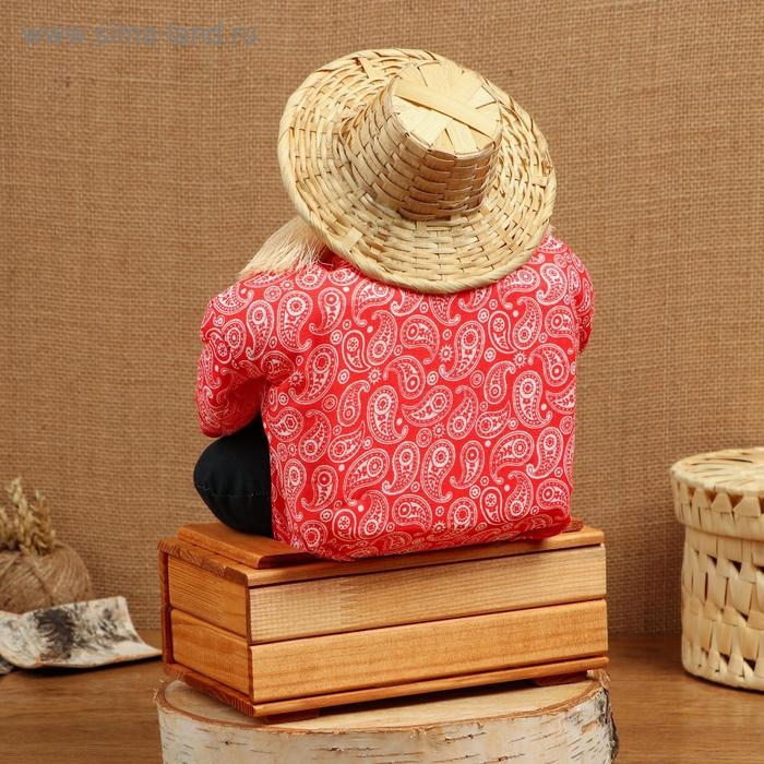 Оберег - домовой Оберег - домовой "Берендей в шляпе, сидит на сундуке", h = 32 см, микс