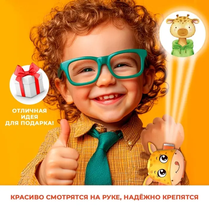 Часы-проектор ZABIAKA &laquo;Жирафик&raquo;, световые эффекты