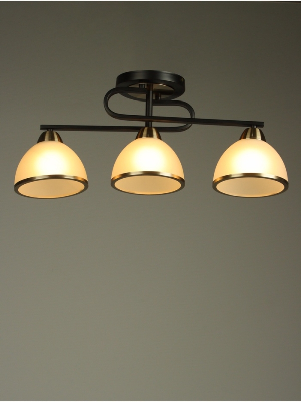 Люстра Люстра "Рендо" 3хЕ27 40Вт черно-бронзовый 61х15х23 см