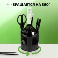 Настольная подставка Mini Desk, пластиковая, вращающаяся, черная