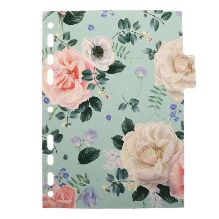Разделитель листов A5 (210 x 165 мм) цветовой, 5 листов, Разделитель листов A5 (210 x 165 мм) цветовой, 5 листов, "deVENTE. Bloom Garden" ламинированный мелованный картон 210 гр, с рисунком, индивидуальная упаковка