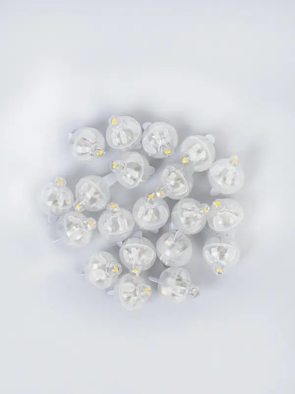 Светодиод для воздушного шара, круглый, жёлтый, набор 20 штук