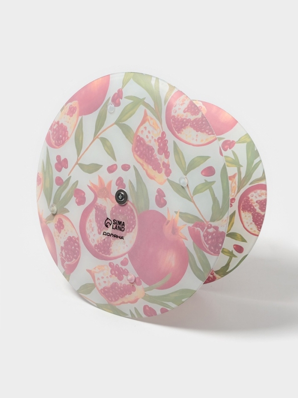 Фруктовница Доляна «Гранат», d=20/25 см, h=24 см, стекло, рисунок Фруктовница Доляна «Гранат», d=20/25 см, h=24 см, стекло, рисунок