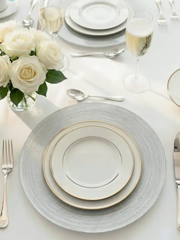 Тарелка подстановочная Wilson&Young Silvery, d=33 см, стекло, серебристая