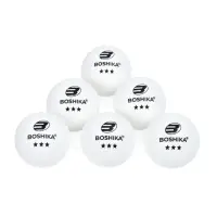 Мяч для настольного тенниса BOSHIKA Premier 3***, набор 6 шт., ABS, цвет белый