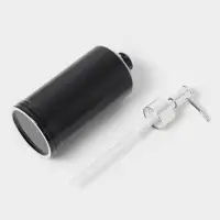 Аксессуары для ванной &laquo;Лофт&raquo;, 4 предмета, мыльница, дозатор для мыла 420 мл, 2 стакана, чёрные