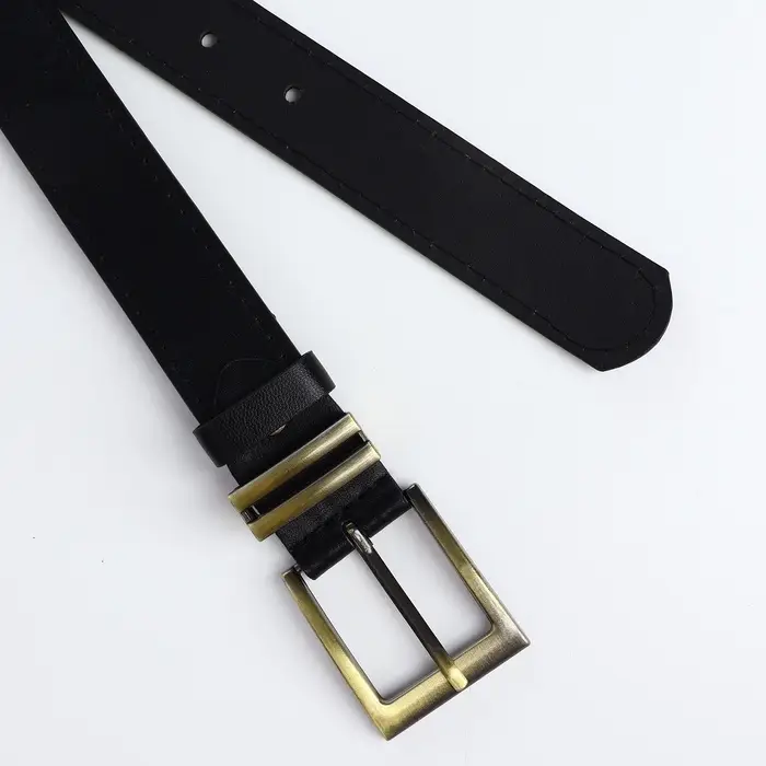 Ремень женский с винтом, 110&times;2.5 см, пряжка металл, золотистая, чёрный