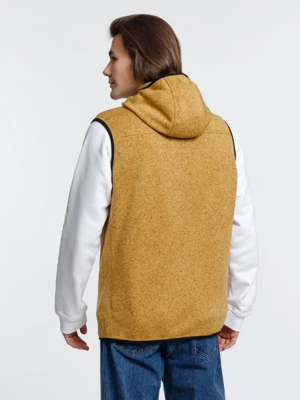 Жилет с капюшоном унисекс Gotland, горчичный, размер S Жилет с капюшоном унисекс Gotland, горчичный, размер S