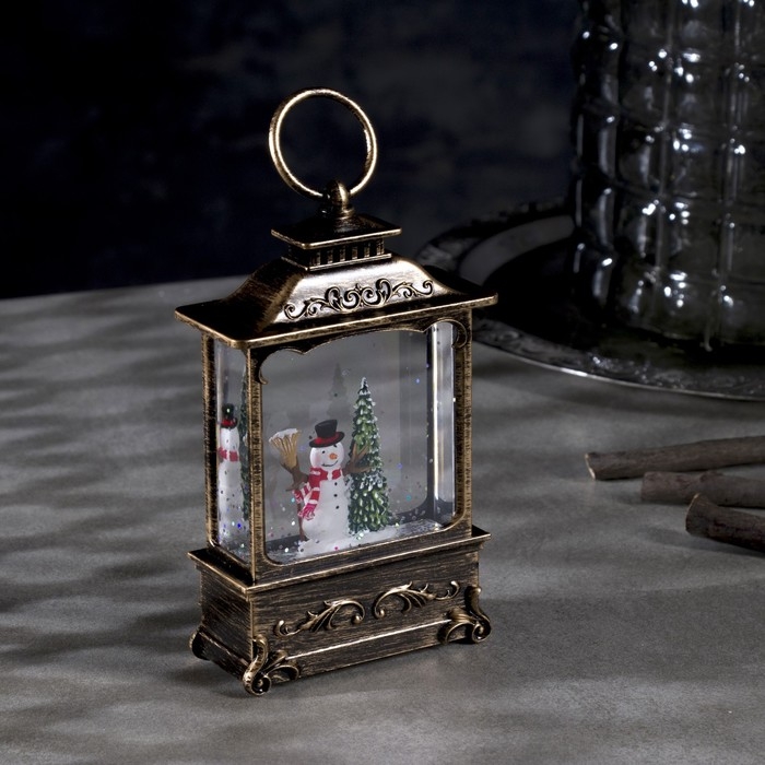 Светодиодная фигура «Фонарь со снеговиком» 7.6 × 13.5 × 3.2 см, пластик, блёстки, батарейки AG13х3 (в комплекте), свечение тёплое белое Светодиодная фигура «Фонарь со снеговиком» 7.6 × 13.5 × 3.2 см, пластик, блёстки, батарейки AG13х3 (в комплекте), свечение тёплое белое