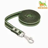 Брезентовый поводок, 2.7 м &times; 2.5 см, хаки, зелёный