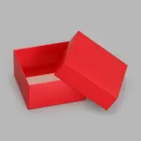 Коробка складная, крышка-дно, красная, 10&times;10&times;5 см
