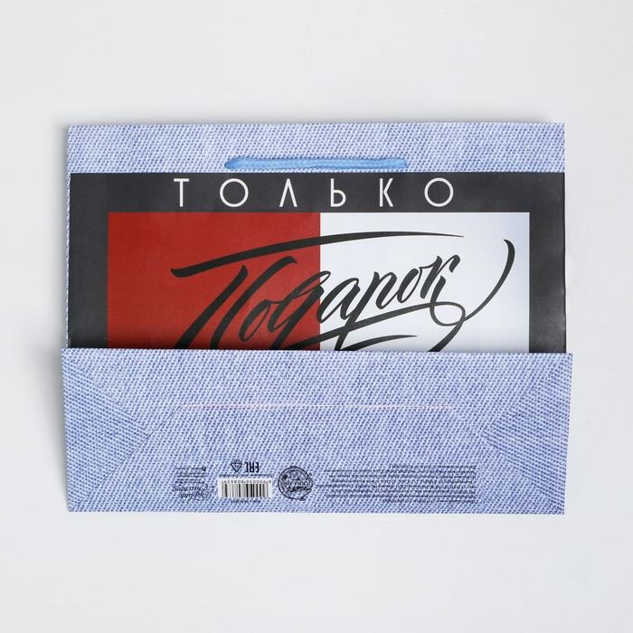 Пакет подарочный ламинированный горизонтальный, упаковка, «Подарок», MS 23 х 18 х 10 см