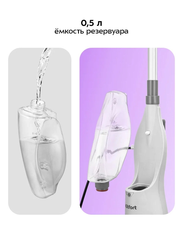 Паровая швабра с насадками КТ-3933 - 1250 Вт Паровая швабра с насадками КТ-3933 - 1250 Вт