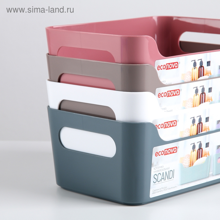 Корзина для хранения Scandi, 1,2 л, 17×12×7,5 см, МИКС Корзина для хранения Scandi, 1,2 л, 17×12×7,5 см, МИКС