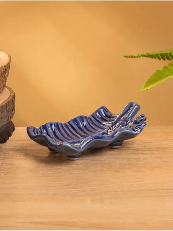 Мыльница &laquo;Геккон&raquo;, 12&times;7&times;3 см, керамика, синяя