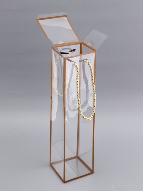 Коробка из PET с ручками, золотая, 9 х 9 х 34 см Коробка из PET с ручками, золотая, 9 х 9 х 34 см