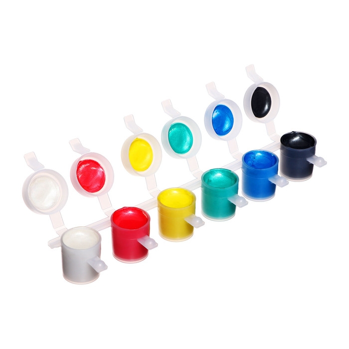 Краска акриловая, набор 6 цветов х 5 мл, WizzArt Kid Pearl, ПЕРЛАМУТРОВЫЕ (повышенное содержание пигмента), морозостойкие