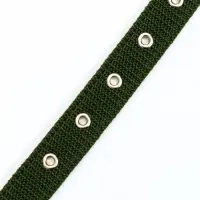 Ошейник двухслойный с вертлюгом, 2.5 см, зелёный