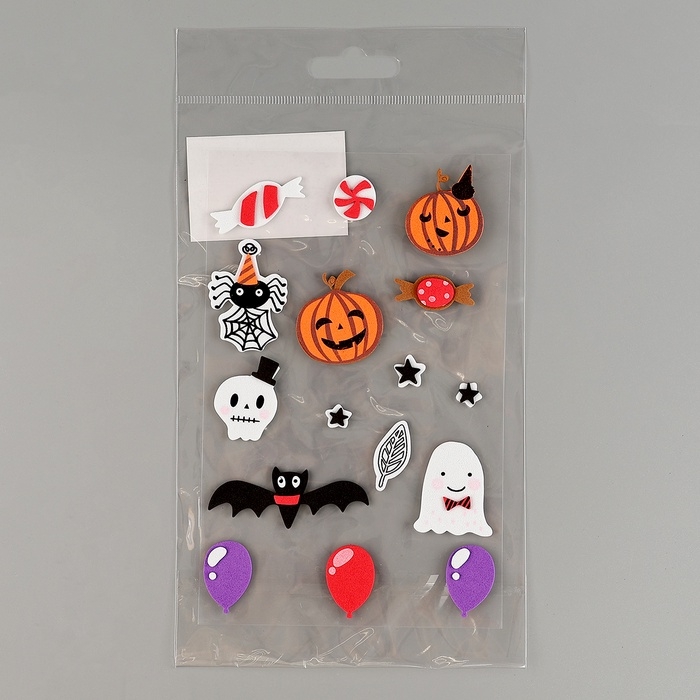 Набор наклеек из EVA  Набор наклеек из EVA "Ужастики", 16 шт