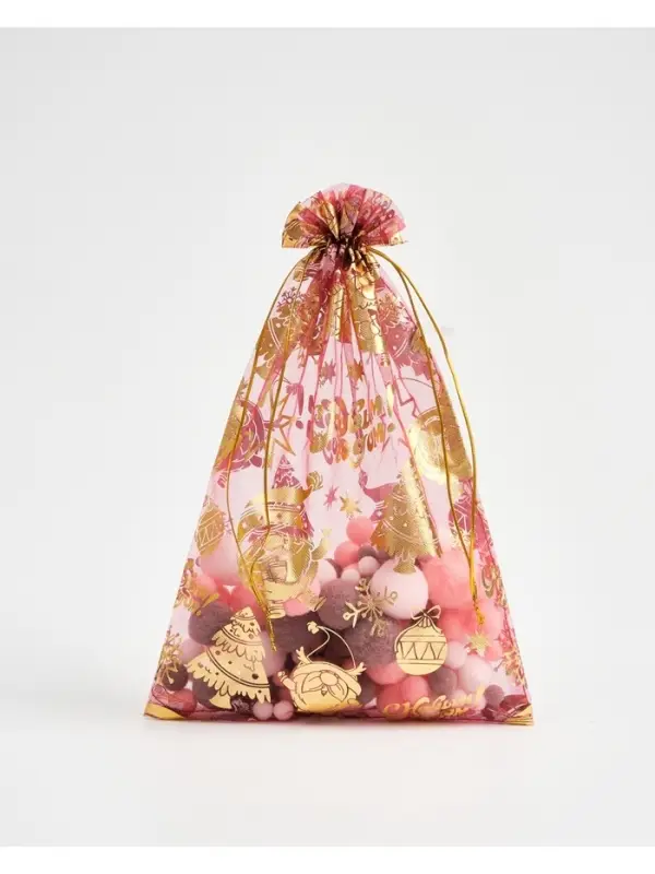 Мешочек подарочный органза «С Новым годом!», 20 × 30 см Мешочек подарочный органза «С Новым годом!», 20 × 30 см