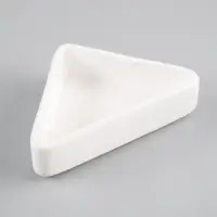 Миска, 75 мл, 9.5&times;6&times;2 см, угловая, керамика, белая