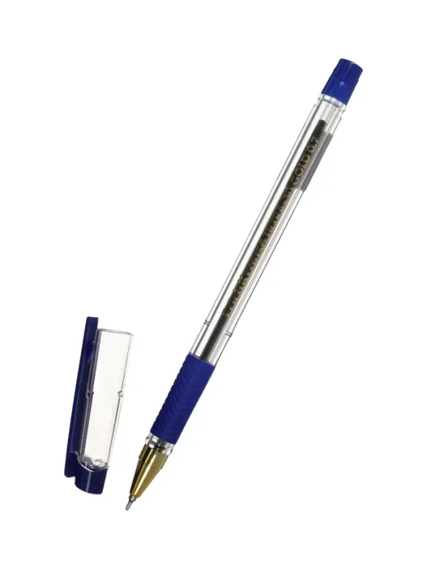 Ручка шариковая ErichKrause ULTRA-30 Gold Stick Grip, Super Glide, узел 0.7 мм, синяя