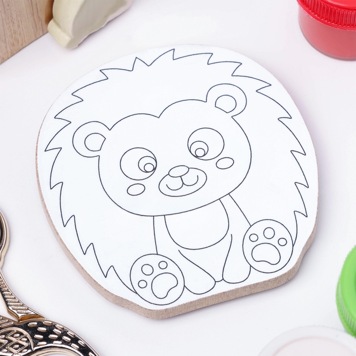 Раскраска-магнит Раскраска-магнит "Ёжик", многоразовая, 8х6,5 см