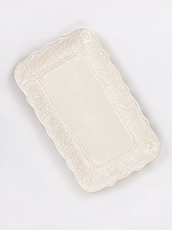 Блюдо сервировочное Aristocrat, 26&times;15&times;2 см, фарфор, белое