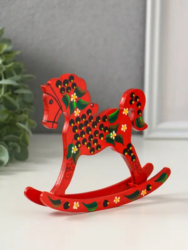 Фигурка дерево &laquo;Лошадка - качалка&raquo;, 12&times;15 см, ручная роспись