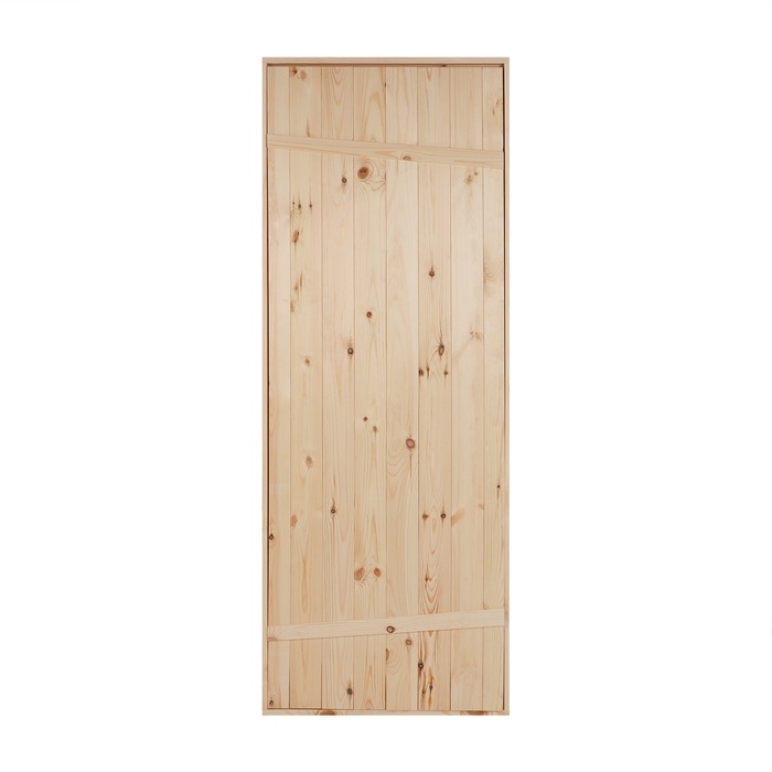 Дверной блок для бани, 190×70см, из сосны, на клиньях, массив Дверной блок для бани, 190×70см, из сосны, на клиньях, массив