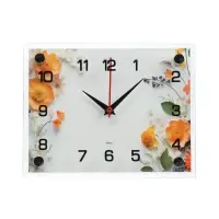 Часы настенные интерьерные &laquo;Цветочная фантазия&raquo;, 20&times;26 см