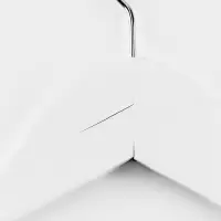 УЦЕНКА Набор вешалок с перекладиной 3 шт., размер 44.5&times;23 см дерево клен, сорт В, цвет белый 71625