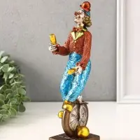 Фигура полистоун &laquo;Клоун-жонглёр на моноколесе&raquo;, 9&times;9&times;28.3 см
