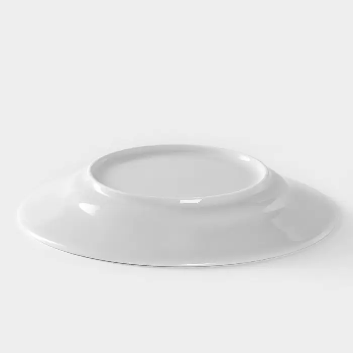 Тарелка Добрушский завод &laquo;Идиллия&raquo;, d=20 см, фарфор, белая