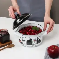 VETTA Хвостатые друзья Кастрюля эмалированная, 18см, 2,0л, индукция