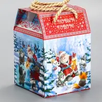 Подарочная новогодняя коробка &laquo;Золотая рыбка&raquo;, для сладких подарков, 18&times;18&times;14 см