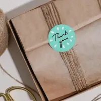 Наклейки для бизнеса и подарков Thank you, 4×4 см, 50 шт.