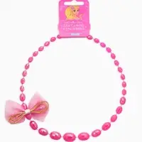 Бусы детские Выбражулька «Бант», граненые бусины, 40 см, цвет розовый Бусы детские Выбражулька «Бант», граненые бусины, 40 см, цвет розовый