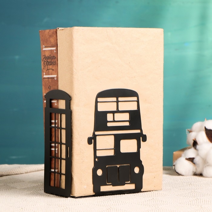 Держатель-подставка для книг  Держатель-подставка для книг "Лондон" набор 2шт, черный