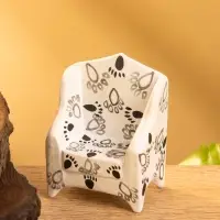 Сувенир «Кресло с следами», 5×3×6.5 см, дерево, чёрно-белый
