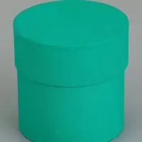 Коробка подарочная круглая, шляпная, изумрудная, 10&times;10 см