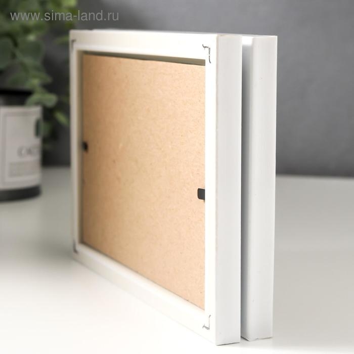 Фоторамка пластик 10х15 двойная-горизонт, белый Фоторамка пластик 10х15 двойная-горизонт, белый