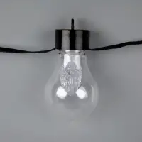 Умная гирлянда &laquo;Нить&raquo; 6 м с насадками &laquo;Лампочки с шишками&raquo;, IP20, тёмная нить, 20 LED, свечение RGB, USB